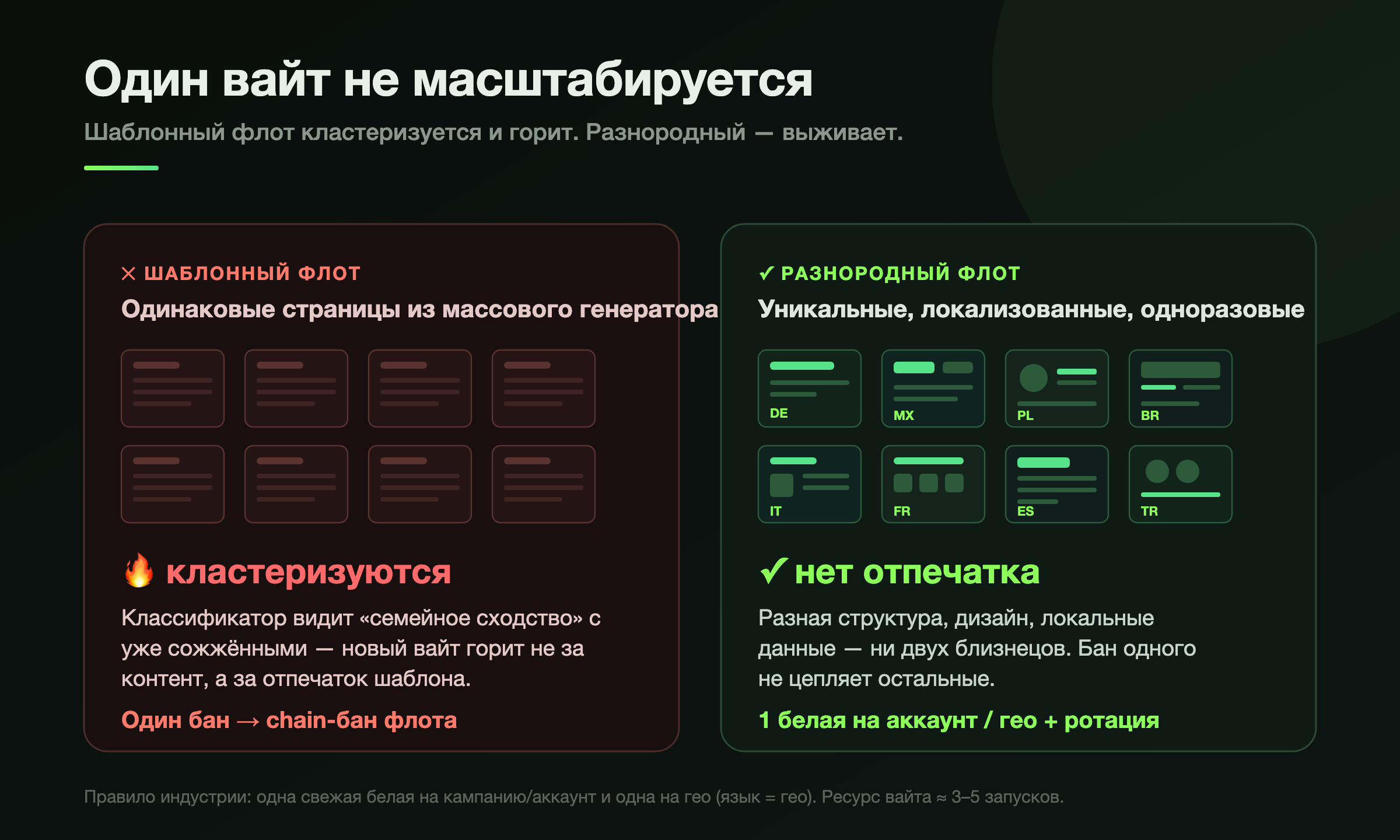 Флот разнородных белых против одного «идеального» вайта